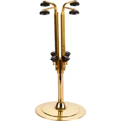 Bottle clamp “Bonzer” (for 4 pcs.) rotating  stainless steel  D=22, H=51cm  gold