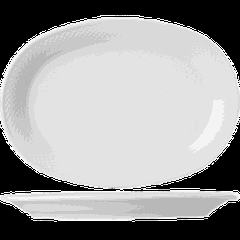 Блюдо «Портофино» овальное фарфор ,H=2,L=30,B=21см белый