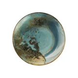 Тарелка «Футура» мелкая фарфор D=23см бирюз.,коричнев.