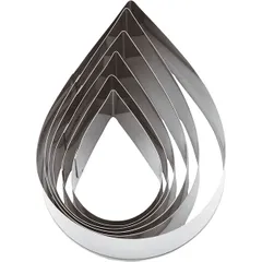 Набор кондитерских форм «Капля»[6шт] сталь нерж. D=10,H=3см металлич.