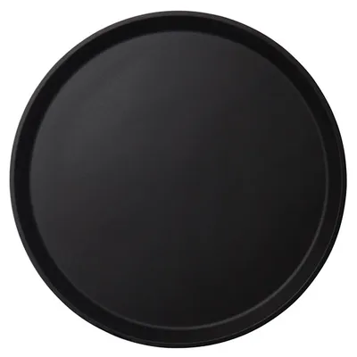Поднос прорезиненный круглый «Камтрид» стеклопласт. D=405,H=19мм черный