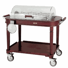 Serving trolley for cakes with cooling  wood , H=106, L=122, B=62cm  brown.