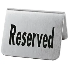 “Reserve” plate  stainless steel , H=35, L=55, B=50mm  chrome plated.