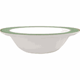 Салатник «Рио Грин» фарфор D=13,5см белый,зелен.