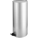 Урна с педалью металл 30л D=25,H=60см серый