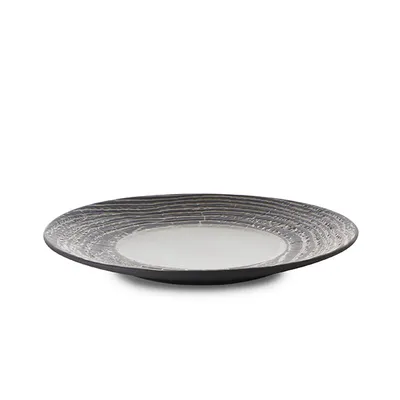 Тарелка десертная «Арборесценс» керамика D=215,H=25мм серый,черный, изображение 2