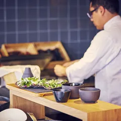 Блюдо для подачи «Базальт» керамика ,L=20,B=20см черный,матовый, изображение 3