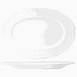 Dish “Aphrodite” oval  porcelain ,H=20,L=280,B=195mm white