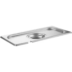 Крышка для гастроемкости GN 1/3 с вырезом для ложки сталь нерж. ,H=3,L=33,B=18см металлич.