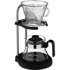 Набор для приготовления фильтр-кофе стекло,пластик 300мл D=13,H=24см, изображение 2