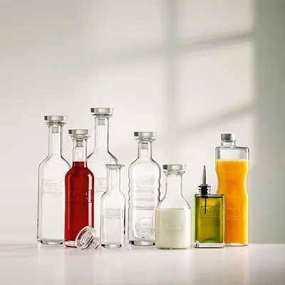 Бутылка «Оптима» для сока без крышки стекло 1л прозр., изображение 2