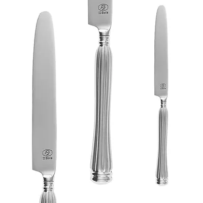 Нож столовый «Адам» хромоник. сталь ,L=23,7см металлич., изображение 4