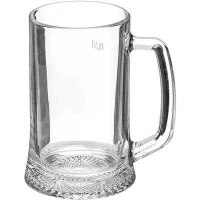 Кружка для пива «Дрезден» стекло 0,69л D=11,H=15,7,B=12,8см прозр., изображение 2