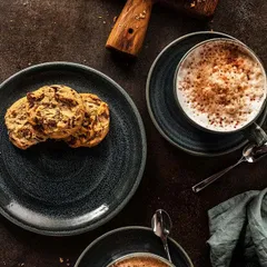 Блюдце «Революшн Гранит» фарфор D=150/50,H=17мм серый,коричнев., изображение 3