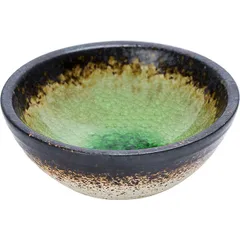 Sauce boat “Fervido” ceramics 70ml D=93,H=35mm green.