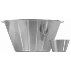 Bowl stainless steel 11l D=39.5,H=18.5cm metal.