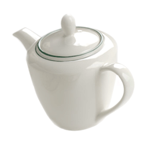 Чайник заварочный «Лагуна» фарфор 0,6л белый,зелен.