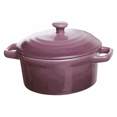 Baking pot with handles “Forno”  ceramics  450 ml  D=120, H=95mm  violet.