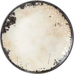 Plate “Valencia Vega” flat  porcelain  D=17cm  cream, black