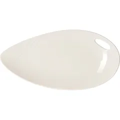 Блюдо «Органикс» овальное фарфор ,H=30,L=380,B=195мм белый