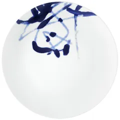 Small plate  porcelain  D=20cm  white, blue