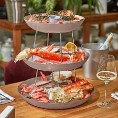 Этажерка «Арго» 3 яруса 30х35х40см алюмин. ,H=44см серебрист., изображение 2