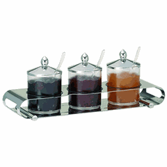 Set of containers for jam[3pcs] plastic,stainless steel 0.6l ,H=18,L=47,B=14cm