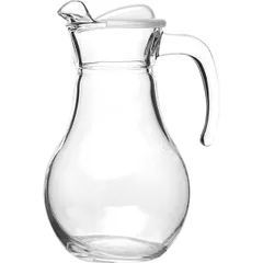 “Bistro” jug with lid glass 1l D=81,H=213,L=130mm clear.