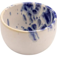 Salad bowl “Phobos” ceramics 70ml D=65,H=45mm white,blue