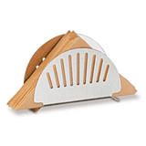 Салфетница сталь ,H=89,L=118,B=30мм серебрян.