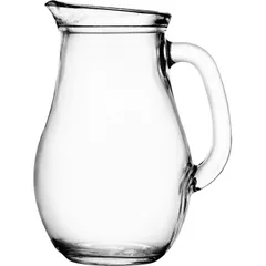 Jug glass 1l D=123,H=200,L=158,B=2mm clear.