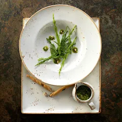 Молочник «Крафт Вайт» фарфор 185мл D=7,H=8,L=10см белый,коричнев., изображение 2