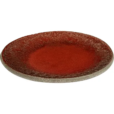 Тарелка бетон D=14см красный,серый, изображение 2