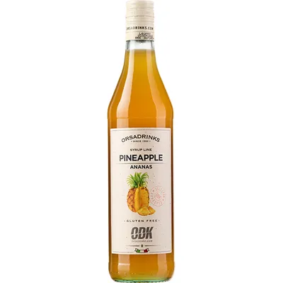 Сироп «Ананас» ODK стекло 0,75л D=65,H=305мм, Состояние товара: Новый, Вкус: Ананас, Материал: Стекло, Объем по данным поставщика (мл): 750