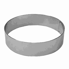 Кольцо кондитерское сталь нерж. D=28,H=6см металлич.