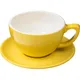 Чашка кофейная «Пур-Амор» фарфор 300мл D=110/60,H=65,L=140мм желт.,белый, изображение 9