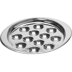 Dish for snails stainless steel ,H=24,L=215,B=185mm metal.