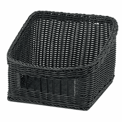 Wicker basket for bread plastic ,L=33,B=33cm black