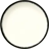 Тарелка «Де» №3 фарфор D=240,H=15мм кремов.,черный