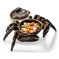 Емкость для закусок «Ро Дизайн Бай Эрбиси» в виде краба керамика 130мл D=26,H=17см коричнев., изображение 3
