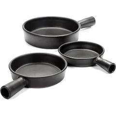 Форма для запекания «Серфис» с ручкой керамика D=140,H=42мм черный, изображение 3