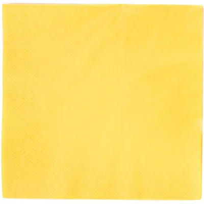 Салфетки 3х-слойные 33*33см[250шт] бум. салфет. ,H=11,L=33,B=17см желт.