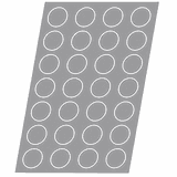 Форма кондитерская «Круг» 28шт.на листе силикон,стеклопласт. D=67,H=15,L=600,B=400мм