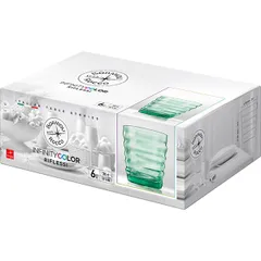 Олд фэшн (стакан) «Рифлесси» стекло 300мл D=82,H=88мм зелен., изображение 2