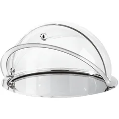 Поднос фуршетный с крышкой нерж. D=38,H=21см металлич.,прозр.