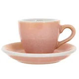 Кофейная пара «Эгг» фарфор 80мл D=65/115,H=55,L=85мм розов.