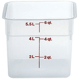 Контейнер для хранения продуктов градуированный полиэтилен 5,7л ,H=18,5,L=21,5,B=21,5см белый