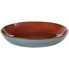 Блюдо «Террес де Ревес» глубокое керамика D=235,H=45мм коричнев.,голуб., изображение 2