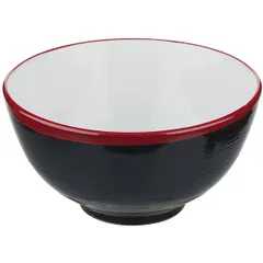 Salad bowl porcelain 0.75l D=16cm black,red