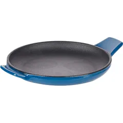 Round serving pan  cast iron  D=13, H=2cm  blue, black